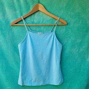 Vintage Nordstrom intimates baby blue tank with built-in bra Size M